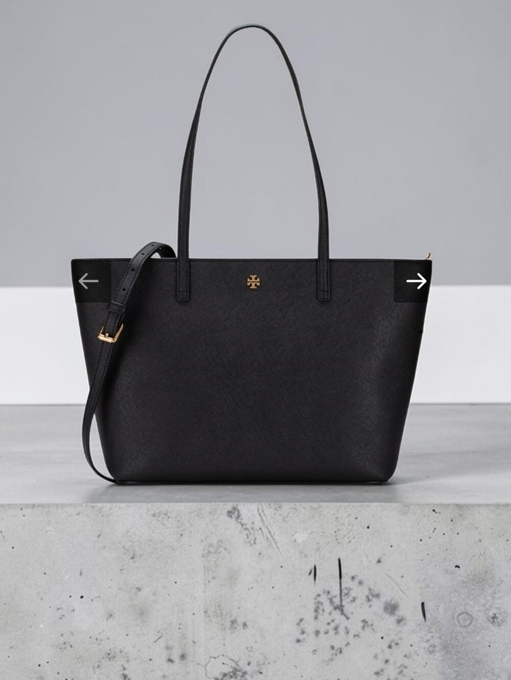 Nwt Tory Burch Black Saffiano Leather Tote